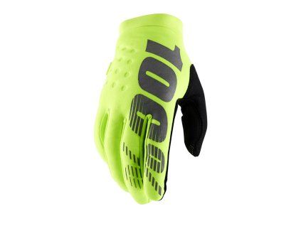 zateplene rukavice 100 brisker fluo yellow