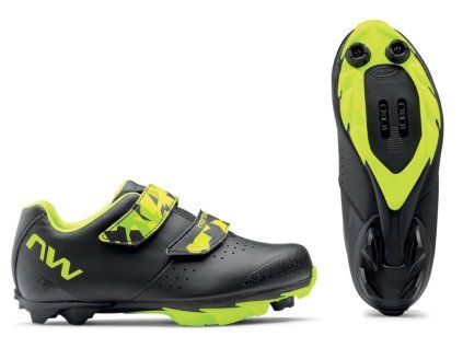 Northwave Origin Junior dětské tretry Black/Yellow Fluo