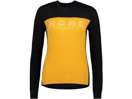 Merino triko Mons Royale REDWOOD ENDURO VLS black / gold