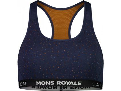 merino podprsenka Mons Royale SIERRA SPORTS BRA WMNS midnight terrazzo / copper vel. L